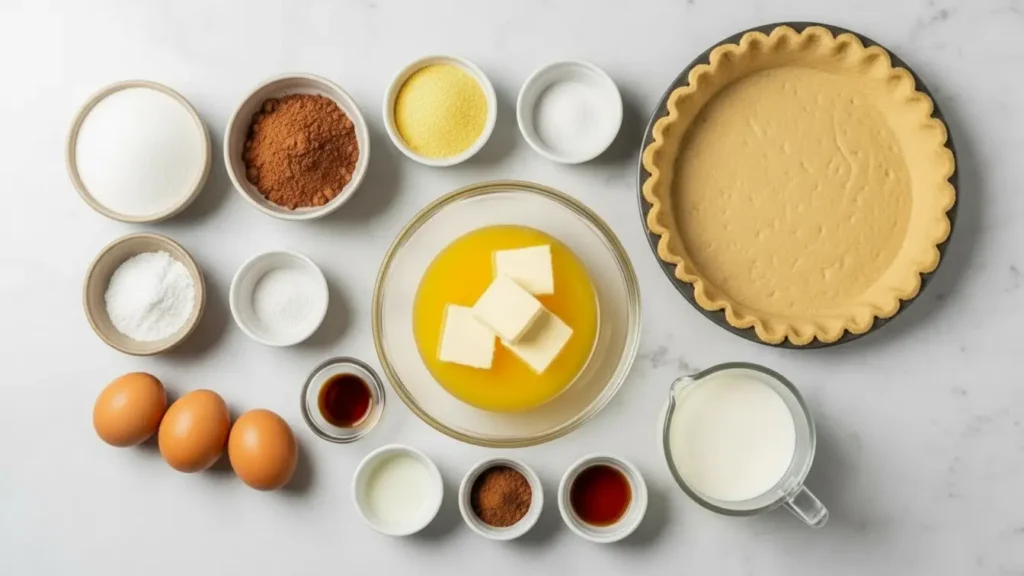 Chocolate Chess Pie Recipe Ingredients