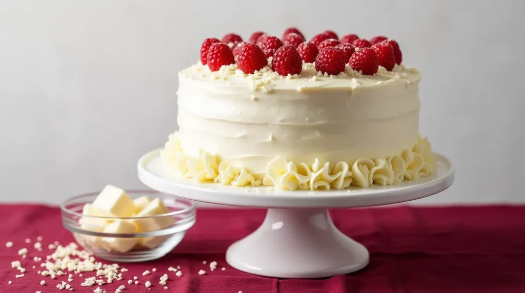 raspberry white chocolate dessert White Chocolate Raspberry Cake