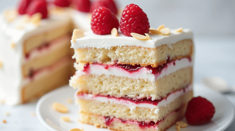 White Chocolate Raspberry Cake