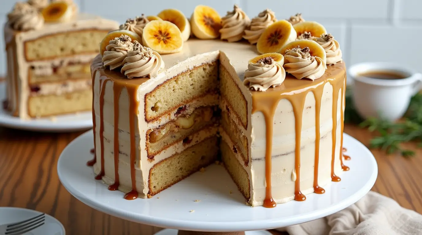 banana foster cake