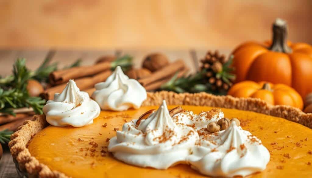 fresh pumpkin pie garnishing ideas
