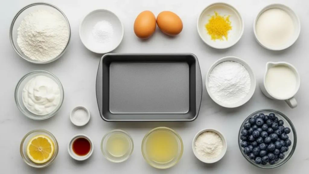 Lemon Blueberry Bread Recipe Ingredients