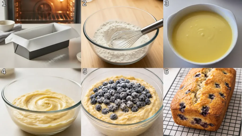 Lemon Blueberry Bread Recipe Step-by-Step Instructions